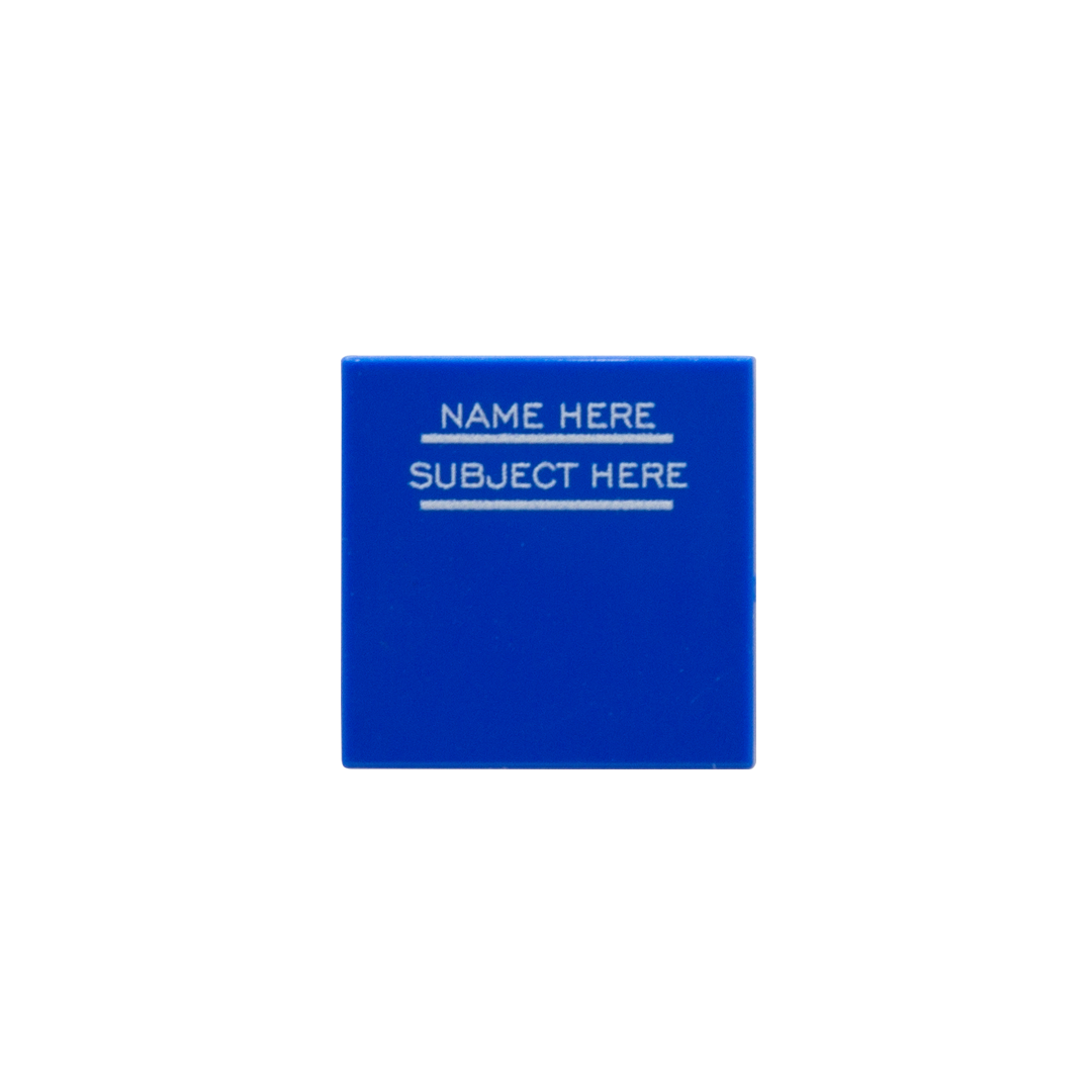 Personalised custom LEGO exercise book which is blue and neat looking (add your own name and subject)