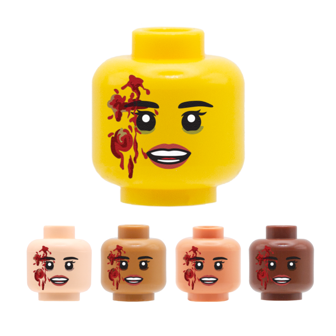 Blood Splatter / Frown - Custom LEGO Minifigure Head – Minifigs.me