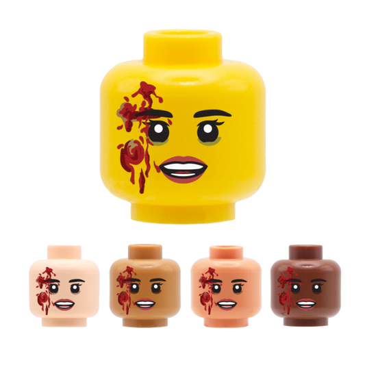 Blood Splatter / Frown - Custom LEGO Minifigure Head