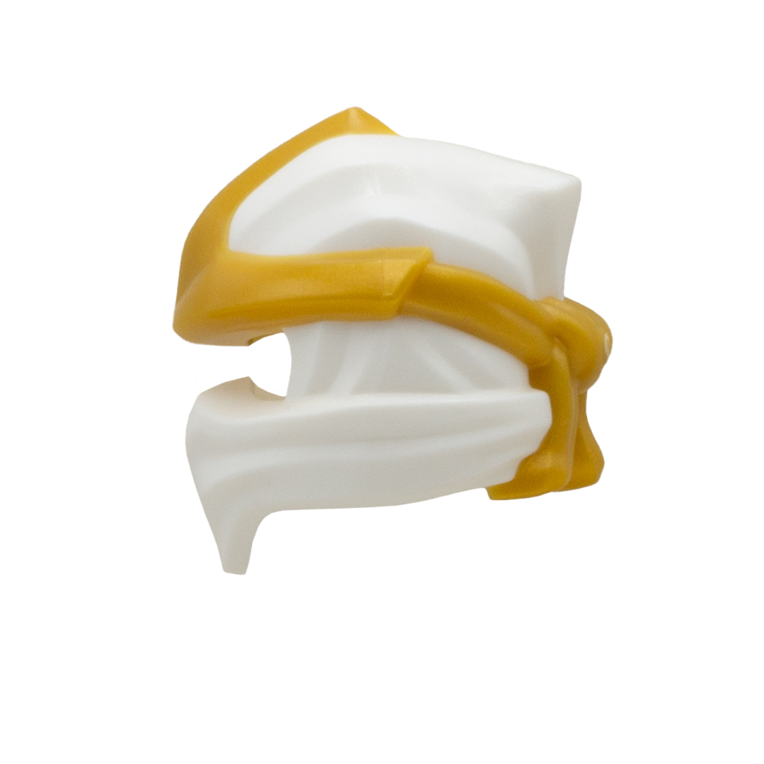 White and Gold LEGO Ninjago Wrap/Headscarf - LEGO Minifigure Accessory