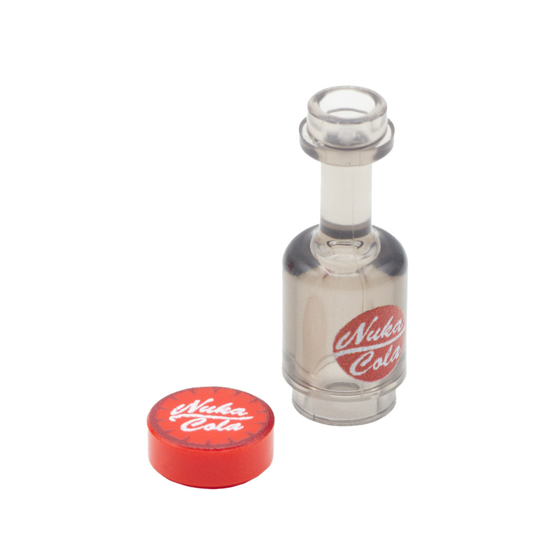 nuka cola custom LEGO bottle and bottle cap from Fallout