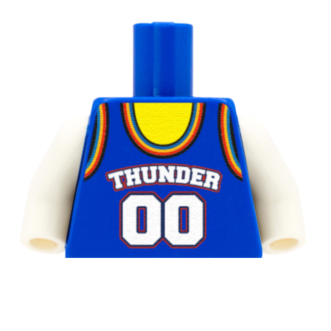 Oklahoma City Thunder (West Conference) - Custom Design Minifigure Torso