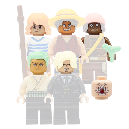 Upgrade your LEGO One Piece Go Merry Set - Custom Design LEGO Minifig heads