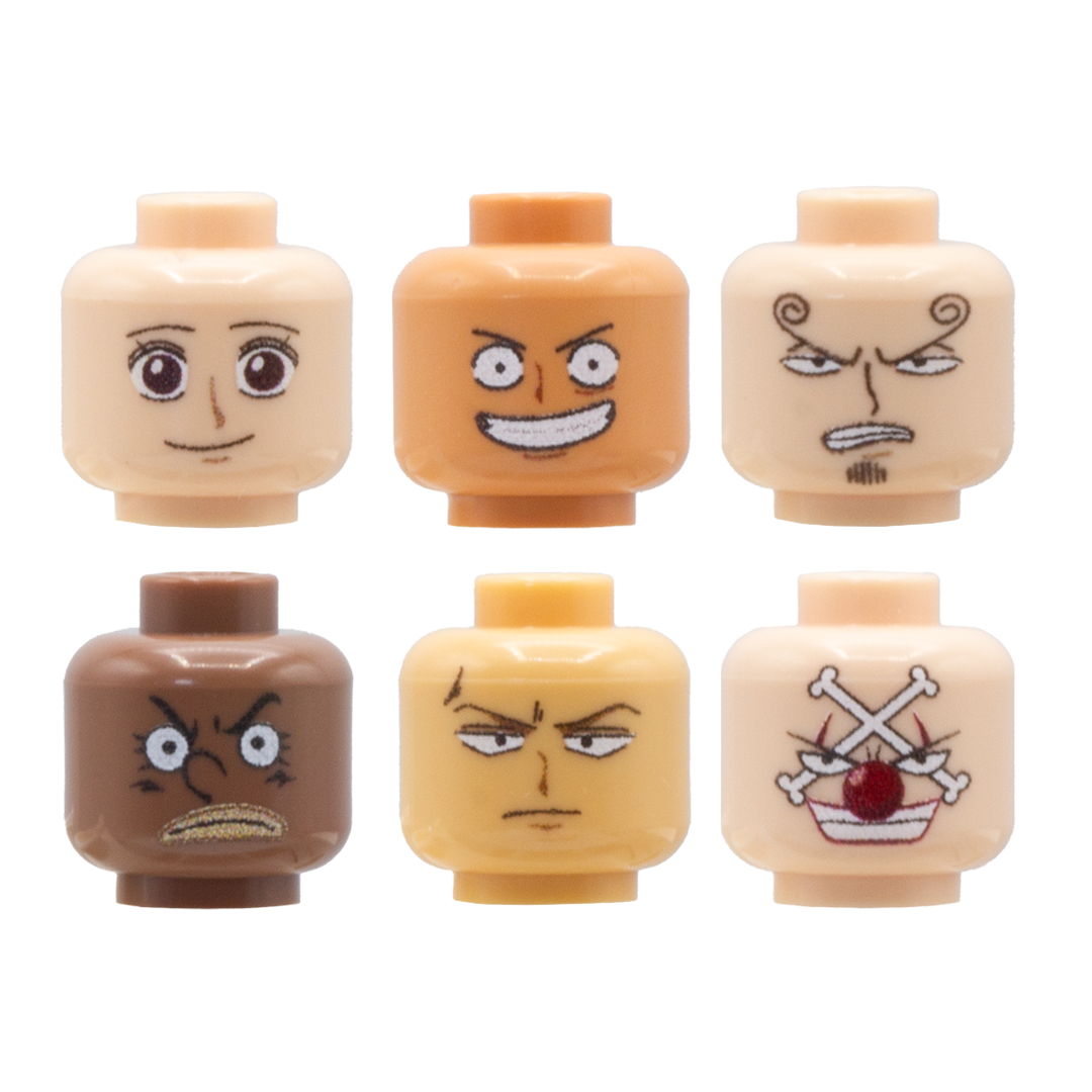 Upgrade your LEGO One Piece Go Merry Set - Custom Design LEGO Minifig heads