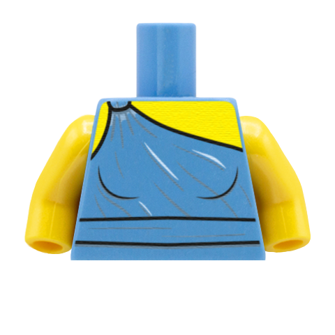 One Shoulder Top - Custom Design Minifigure Torso