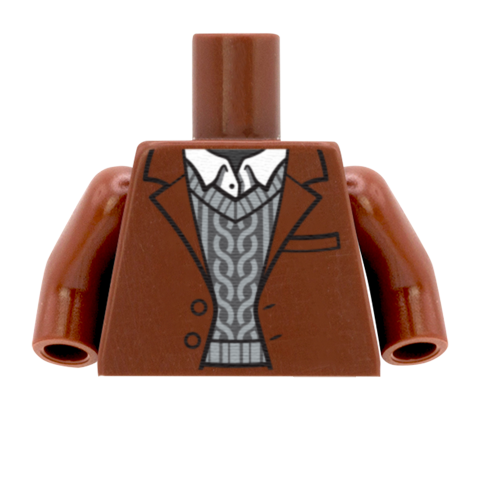 Open Blazer, Jumper and Shirt - Custom Design Minifigure Torso