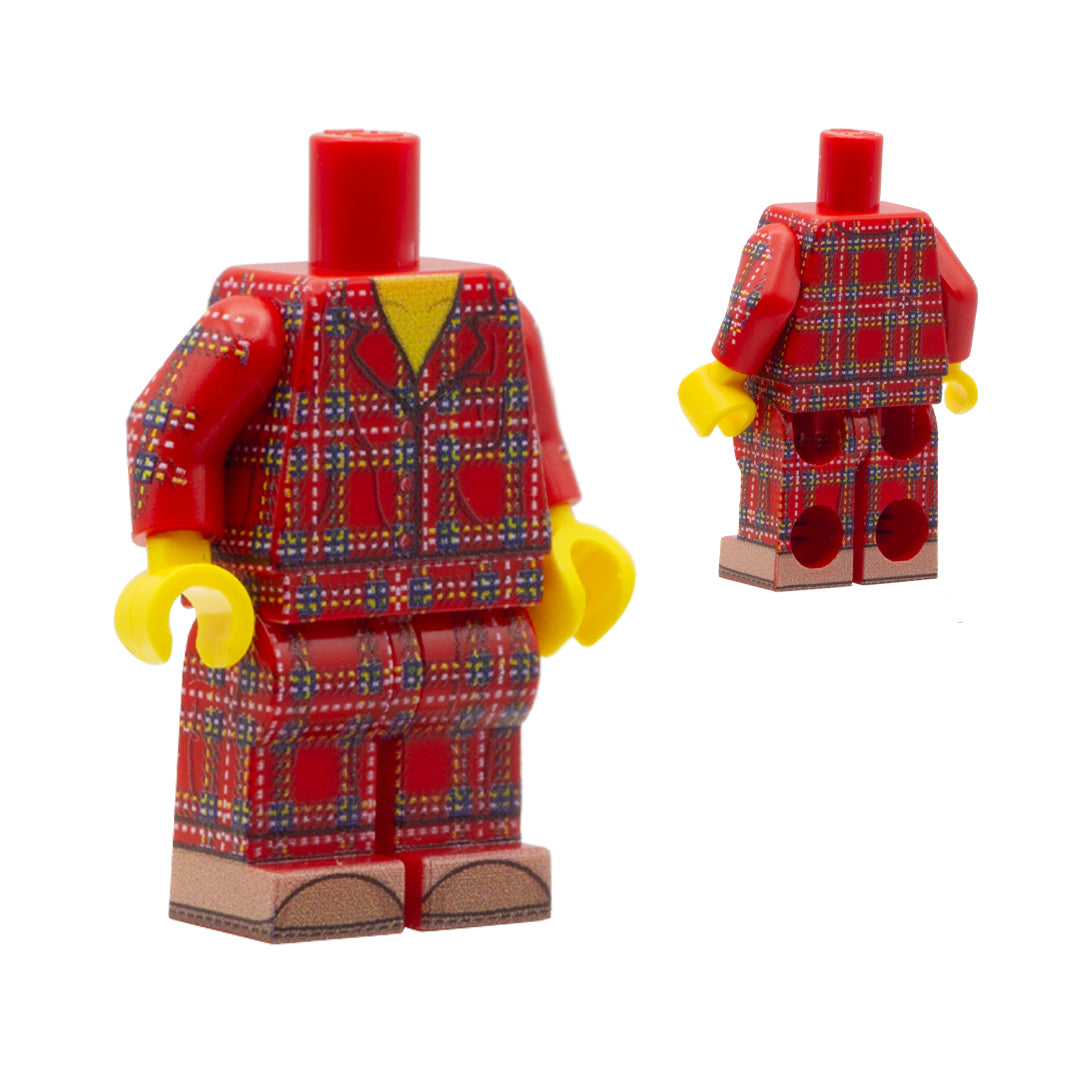 Custom LEGO Minifigure Red Christmas Pyjamas