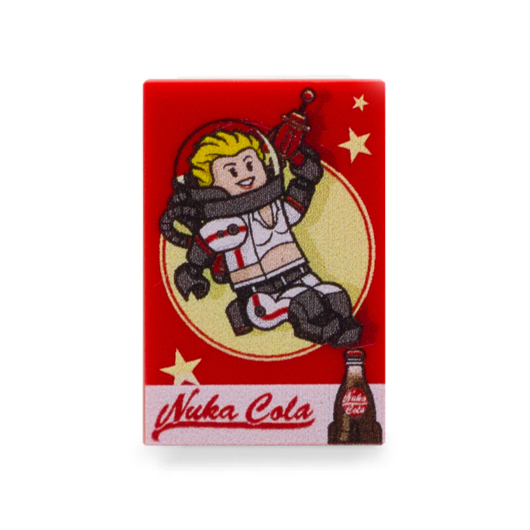 Nuka Cola Fallout Terminal Vault LEGO Tile Poster