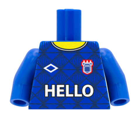 Personalised Ipswich Town Shirt - Custom Design Minifigure Torso