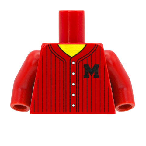Baseball Top - Custom Design Minifigure Torso