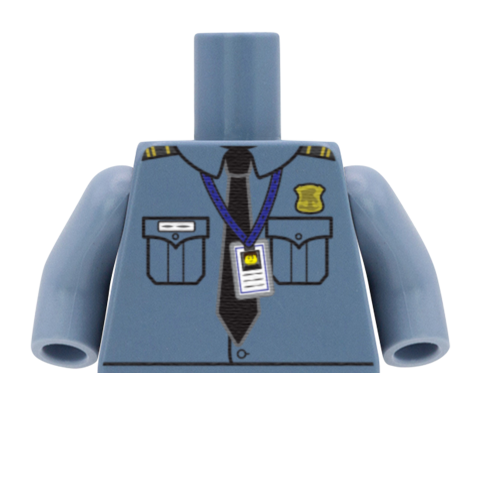 American TSA Agent Shirt - Custom Design Minifigure Torso