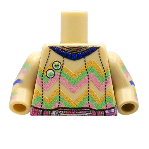 Colourful Knitted Jumper - Custom Design Minifigure Torso