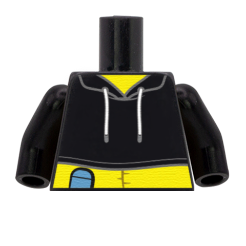Cropped Hoodie With Stoma Bag - Custom LEGO Minifigure Torso