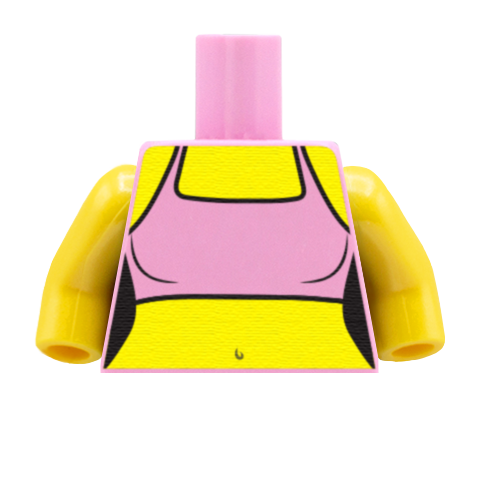 Cross Back Sports Bra - Custom Design Minifigure Torso