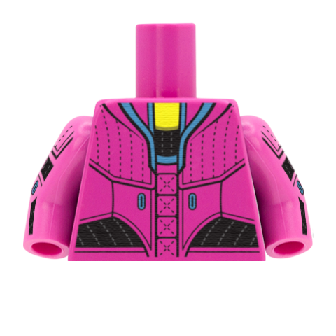 Cyberpunk Motorcycle Jacket - Custom Design Minifigure Torso