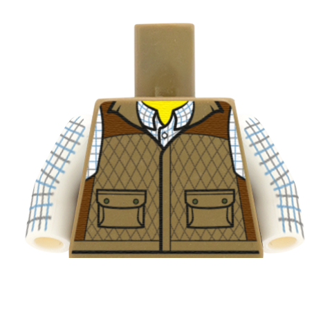 Farmer Gilet - Custom Design Minifigure Torso