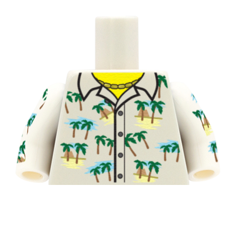Palm Trees Shirt - Custom Design Minifigure Torso
