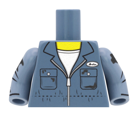 Mechanic Top - Custom Design Minifigure Torso