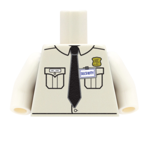 Security Guard Shirt - Custom Design Minifigure Torso