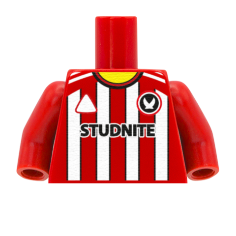 Personalised Sheffield United Shirt - Custom Design Minifigure Torso