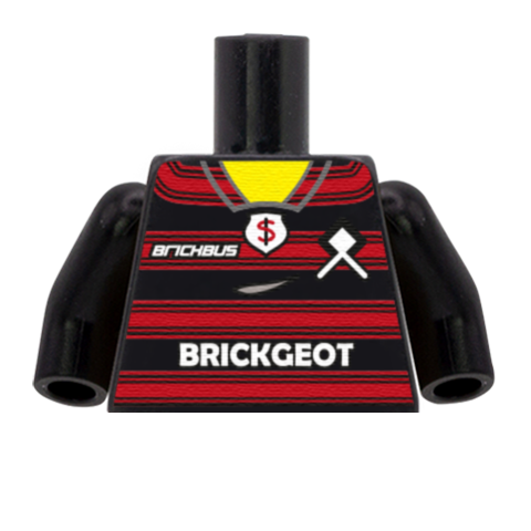 Stade Toulousian Shirt (Rugby League) - Custom LEGO Minifigure Torso