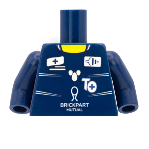 Toulouse Olympique Shirt (Rugby League) - Custom LEGO Minifigure Torso