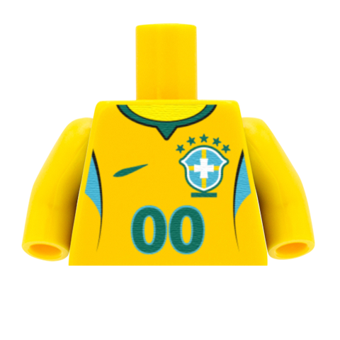 2026 Brazil Football Shirt - Personalised Minifigure Torso
