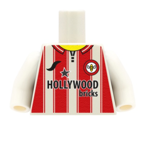 Personalised Brentford Shirt - Custom Design Minifigure Torso