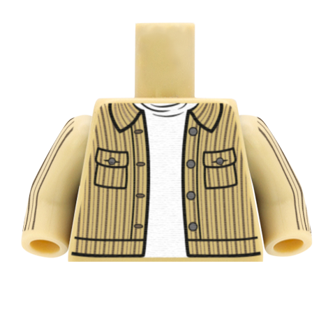 Corduroy Jacket - Custom Design Minifigure Torso