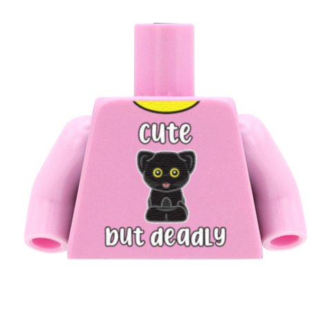 Cute But Deadly Graphic T-Shirt - Custom Design Minifigure Torso