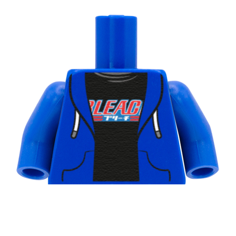Demon Fighter Jacket - Custom Design Minifigure Torso