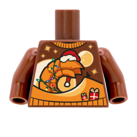 Sand Worm Christmas Jumper - Custom Design Minifigure Torso