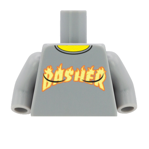 Feminine Basher Graphic T-Shirt - Custom Design Minifigure Torso