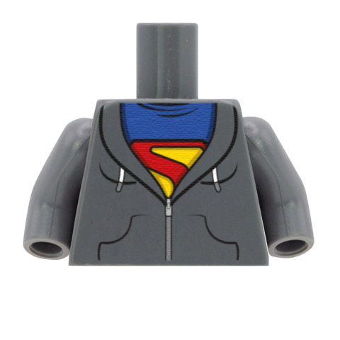 Feminine Super Brick Top Under Hoodie - Custom Design Minifigure Torso