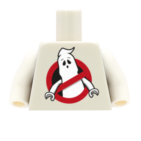 Ghostbuster Graphic Top - Custom Design Minifigure Torso