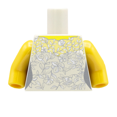 High Neck Backless Wedding Dress - Custom Design Minifigure Torso