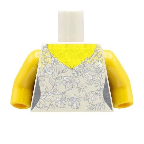Lace Backless Wedding Dress - Custom Design Minifigure Torso