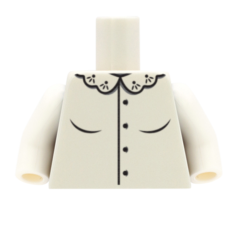 Lace Collar Blouse - Custom Design Minifigure Torso