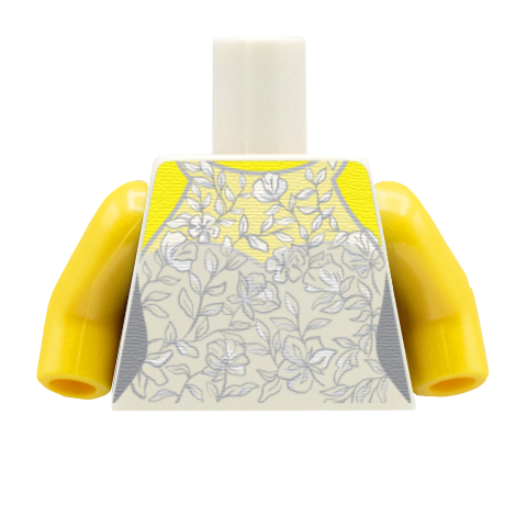 Lace Halterneck Wedding Dress - Custom Design Minifigure Torso