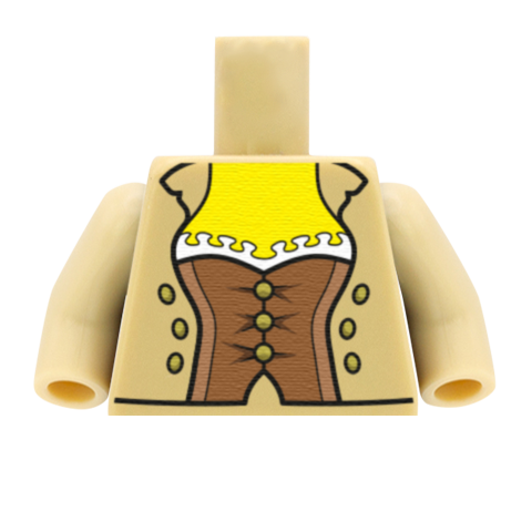 Leather Corset Under Jacket - Custom Design Minifigure Torso