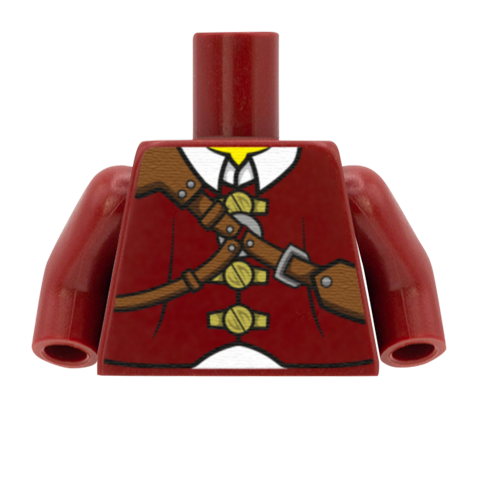 Leather Strap Over Shirt - Custom Design Minifigure Torso
