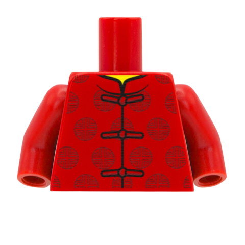 Male Chinese New Year Torso - Custom Design Minifigure Torso