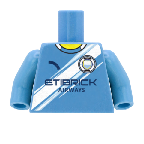 Personalised Man City Shirt - Custom Design Minifigure Torso