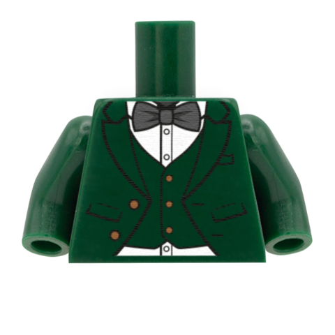 Scottish Tuxedo With Waistcoat and Bowtie - Custom Design Minifigure Torso