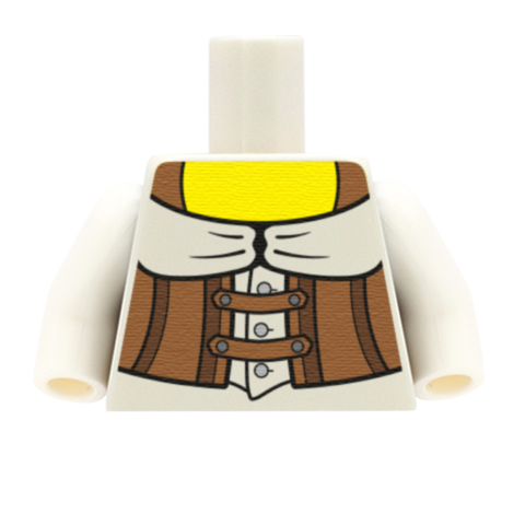 Shirt Under Leather Corset - Custom Design Minifigure Torso