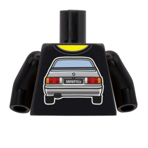 Silver Car German Classic T-Shirt - Custom Design Minifigure Torso