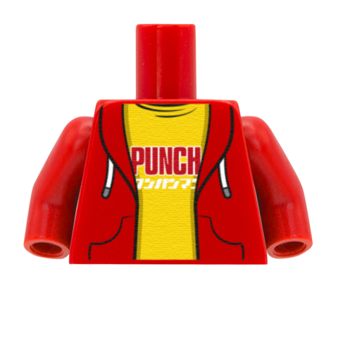 Single Hit Man Jacket - Custom Design Minifigure Torso
