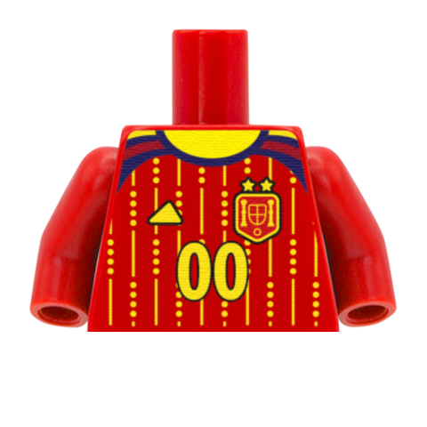 2026 Spain Football Shirt - Personalised Minifigure Torso