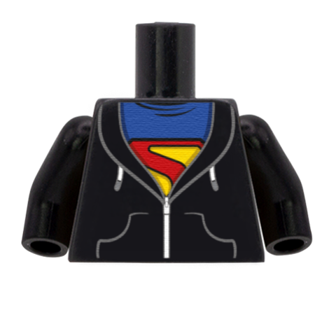Super Brick Top Under Hoodie - Custom Design Minifigure Torso