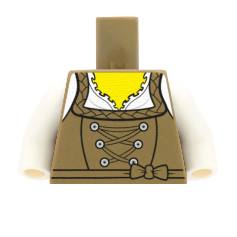 Traditional Dirndl Blouse - Custom Design Minifigure Torso